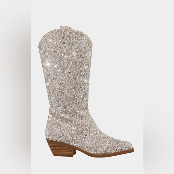 Betsey Johnson Shoes - Betsey Johnson Women's Rhinestone Western Cowgirl Boots Size 9